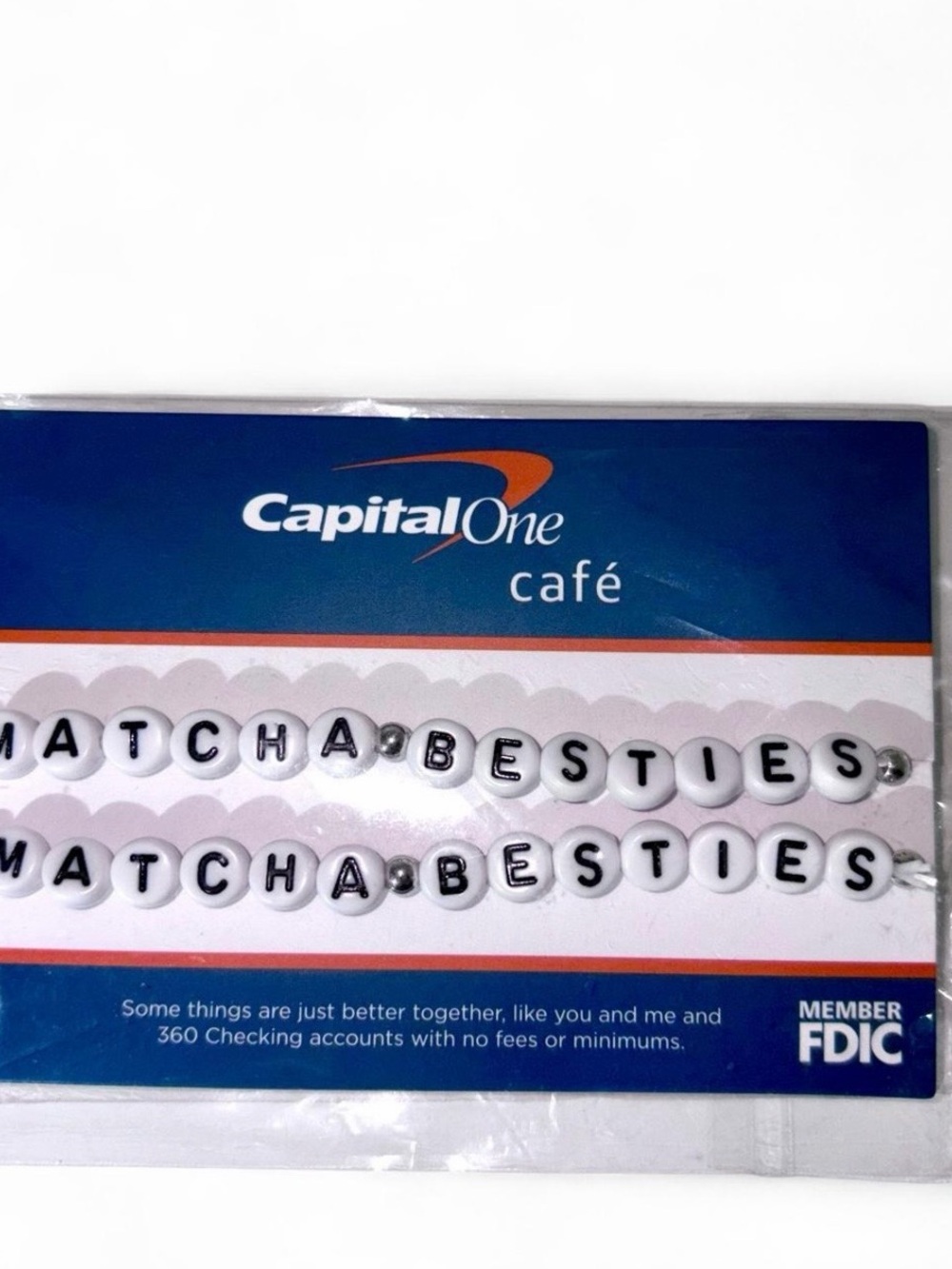 Capital One Matcha Besties beaded bracelet - Matcha Lovers